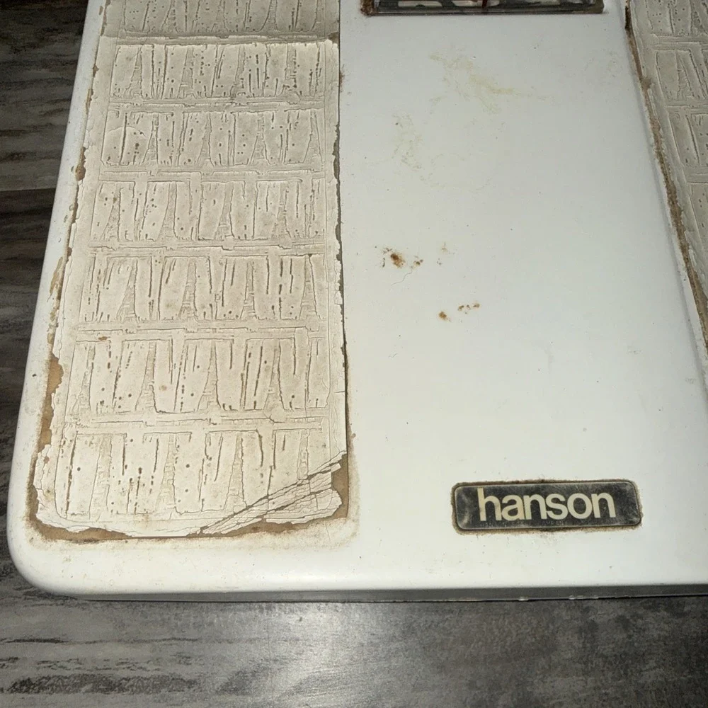 Vintage Hanson Bathroom Weight Scale White Retro Prop Wear Areas Works